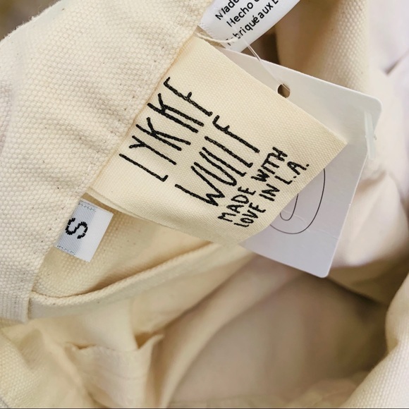 Lykke Wullf Cream Denim Overalls Jumpsuit S NWT - Picture 7 of 8